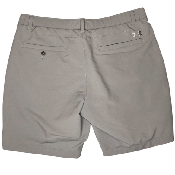UNDER ARMOUR UA Loose Men’s Match Play Tapered Gray Golf Shorts 9” - Picture 7 of 9